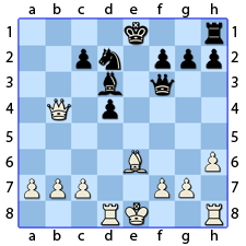 Chess Image 37: His Lady moves to three houses from the King's Bishop